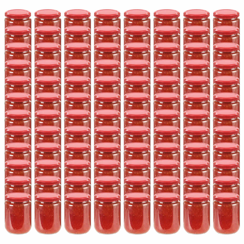 Marmeladengläser mit Rotem Deckel 96 Stk. 230 ml