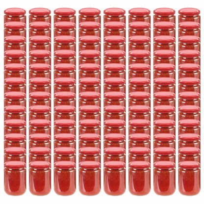 Marmeladengläser mit Rotem Deckel 96 Stk. 230 ml
