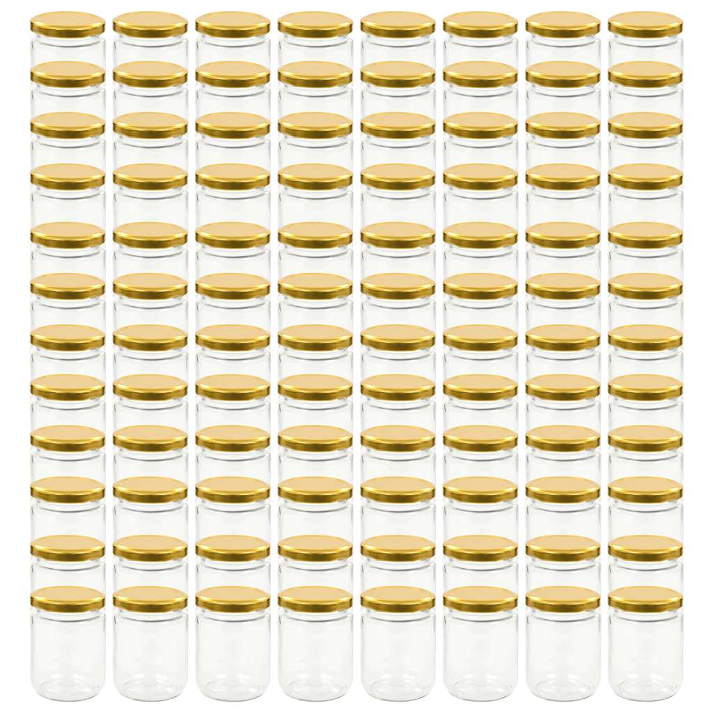 Marmeladengläser mit Goldenem Deckel 96 Stk. 230 ml