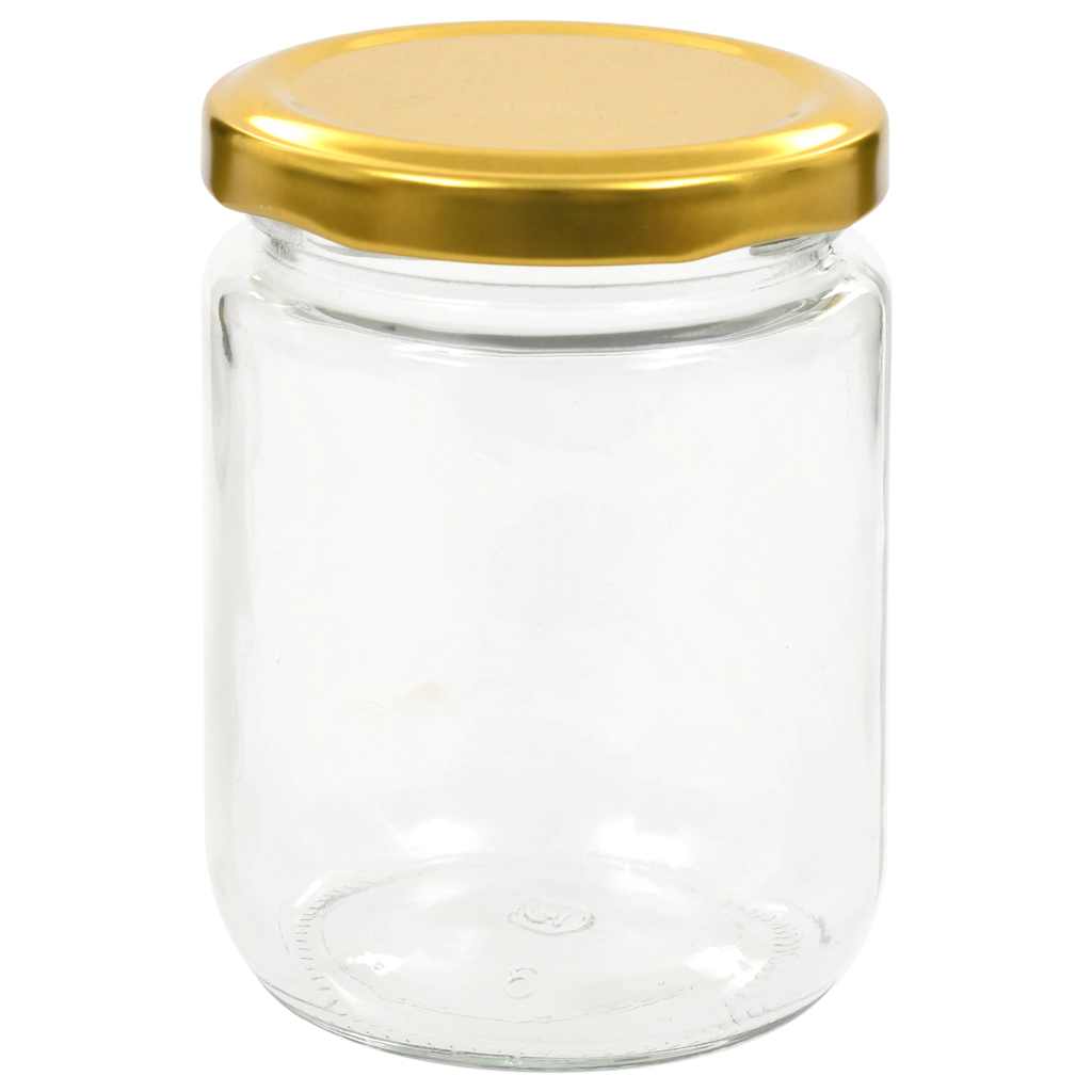 Marmeladengläser mit Goldenem Deckel 96 Stk. 230 ml