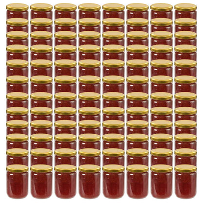 Marmeladengläser mit Goldenem Deckel 96 Stk. 230 ml