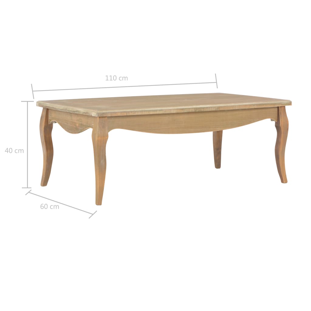 Couchtisch 110x60x40 cm Kiefer Massivholz