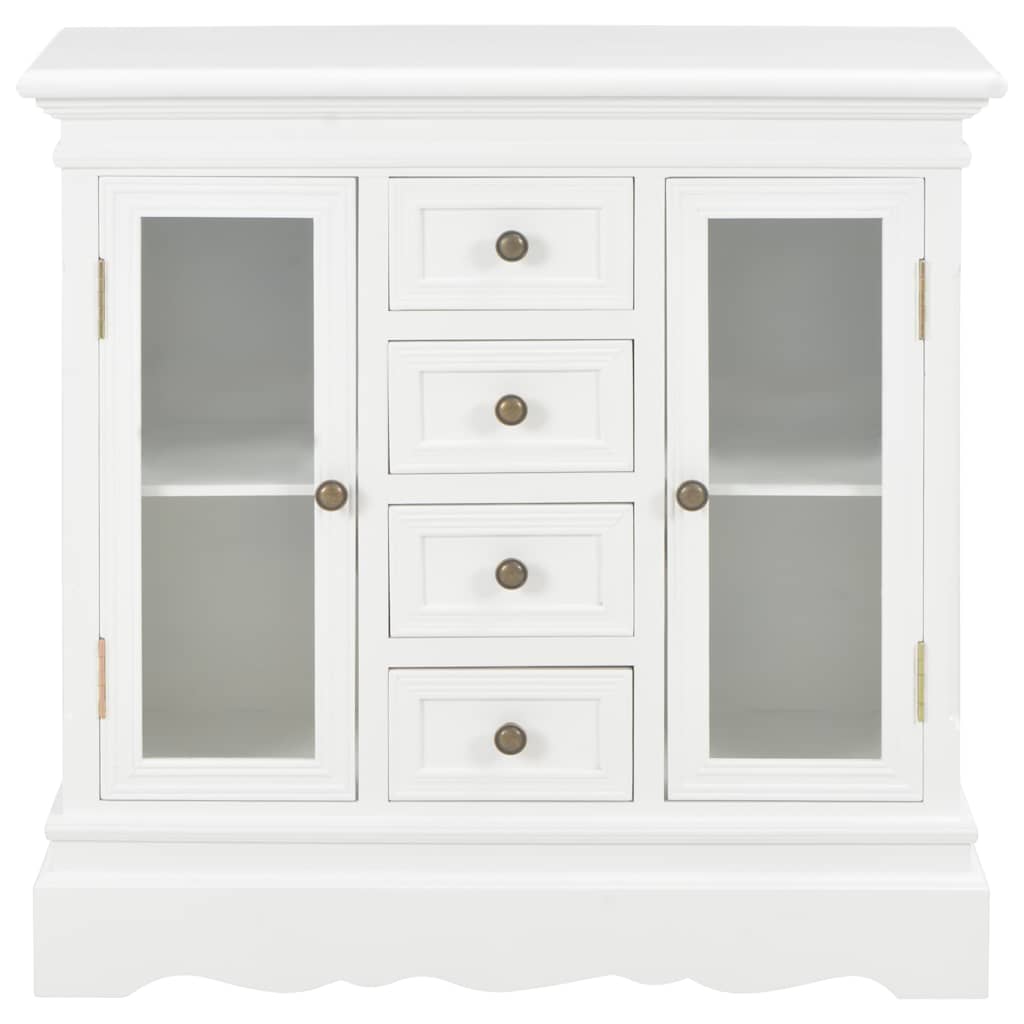 Sideboard Weiß 70x28x70 cm Massivholz Kiefer