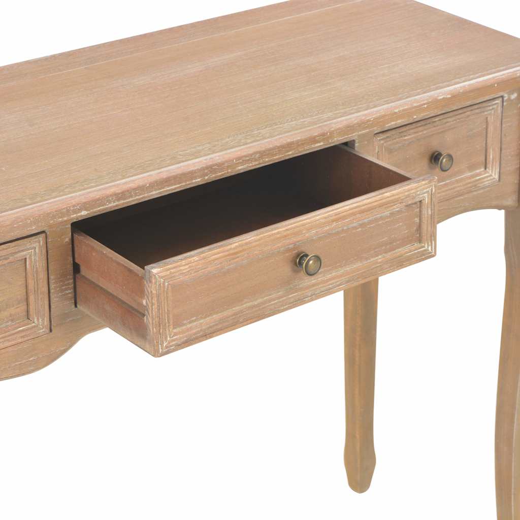 Frisiertisch Konsolentisch mit 3 Schubladen Braun