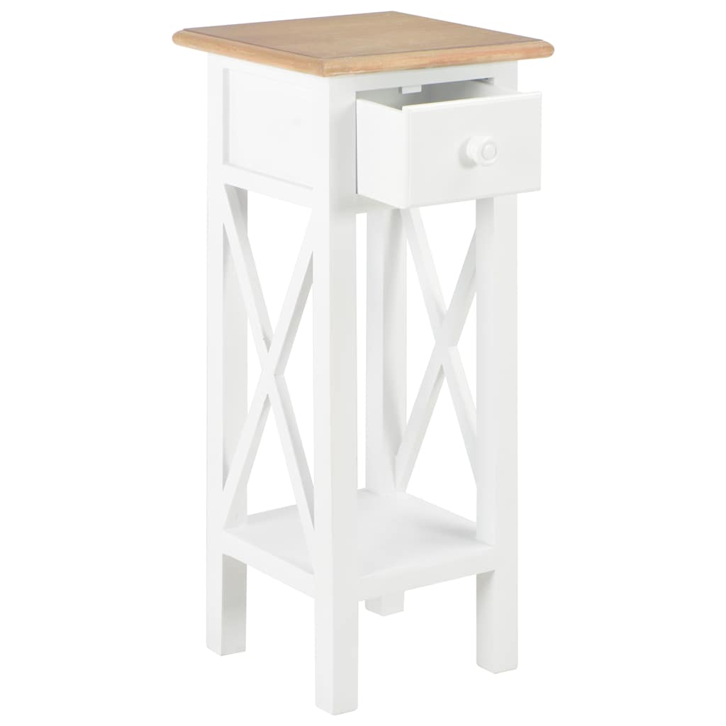 Beistelltisch Weiß 27 x 27 x 65,5 cm Holz