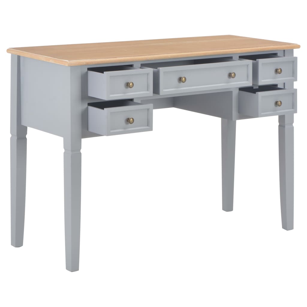 Schreibtisch Grau 109,5 x 45 x 77,5 cm Holz