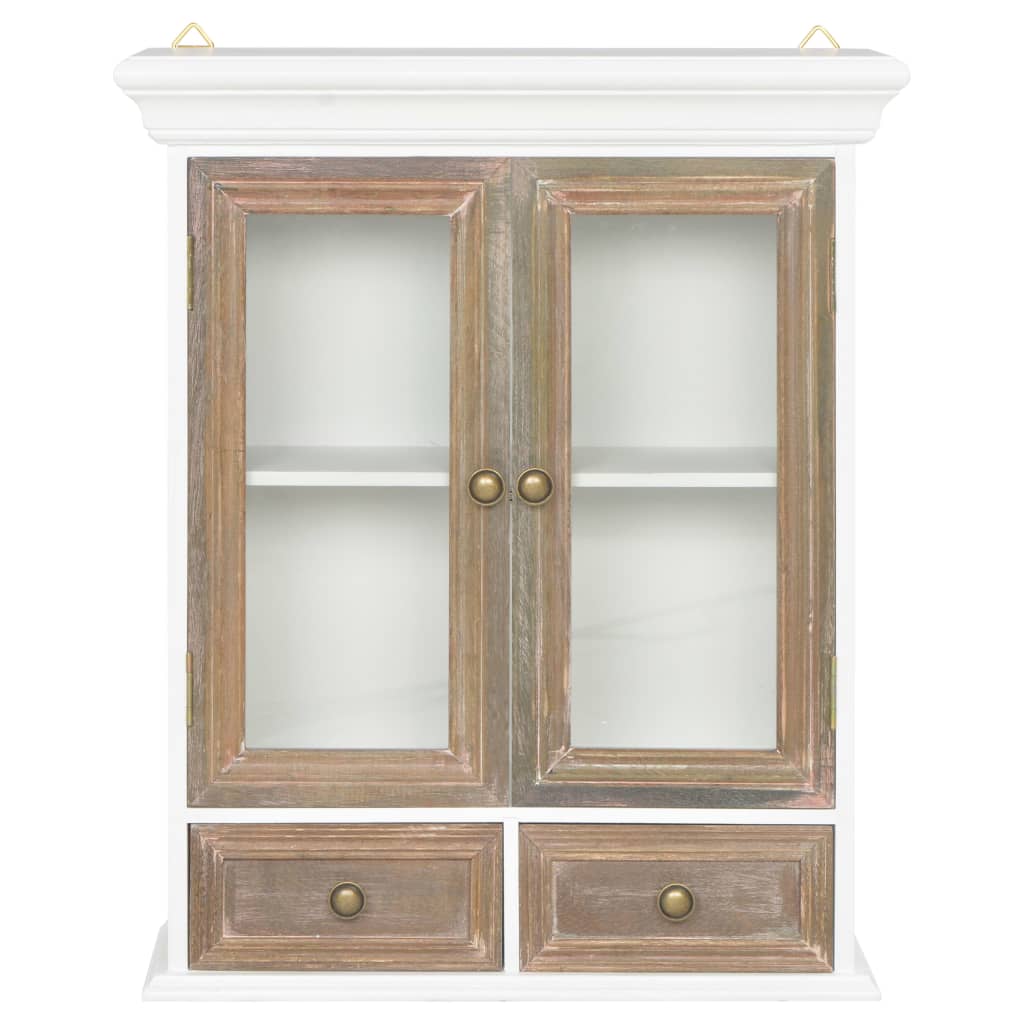 Wall cabinet white 49x22x59 cm wood-based material