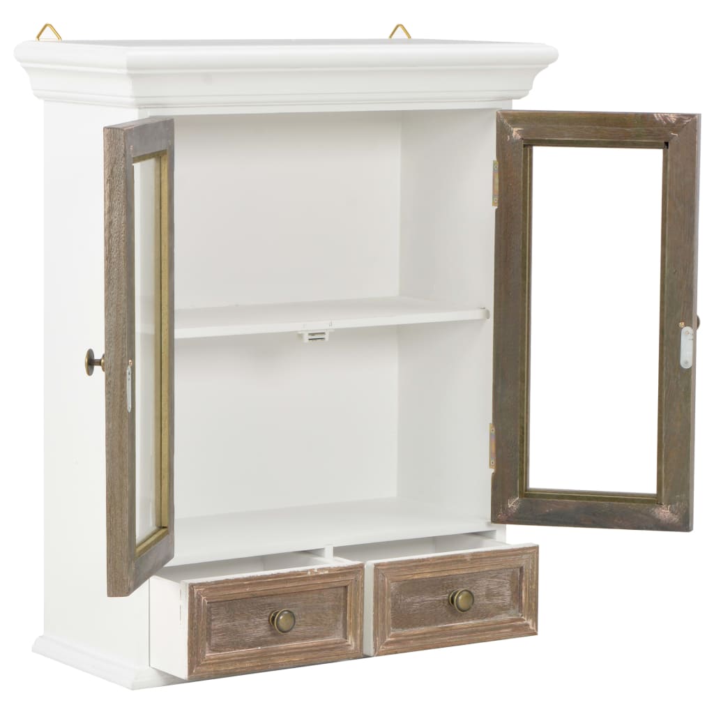 Wall cabinet white 49x22x59 cm wood-based material