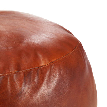 Pouf Hellbraun 60 x 30 cm Echtes Ziegenleder