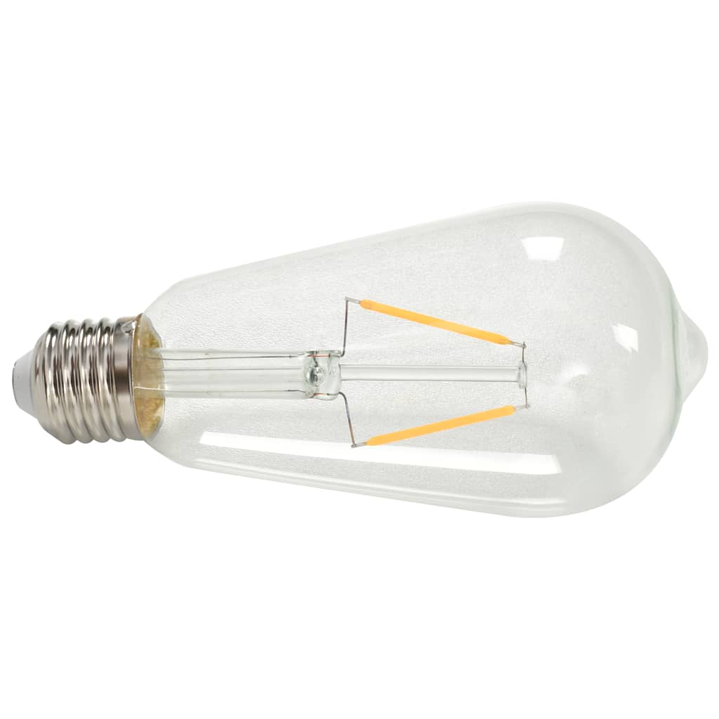 Strahler 2 Stk. mit Glühlampen 2 W Schwarz und Kupfer E27