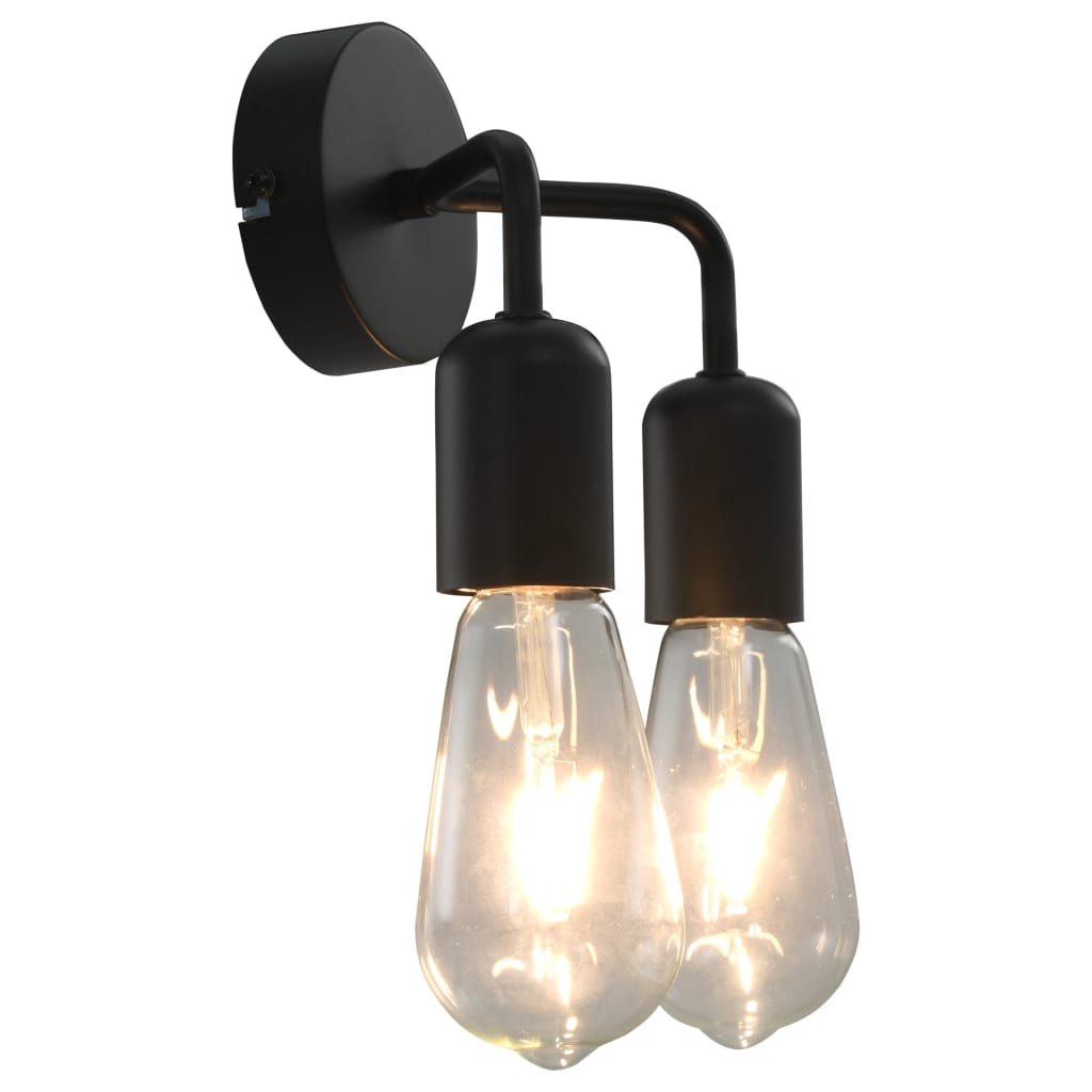 Wandleuchte Schwarz E27