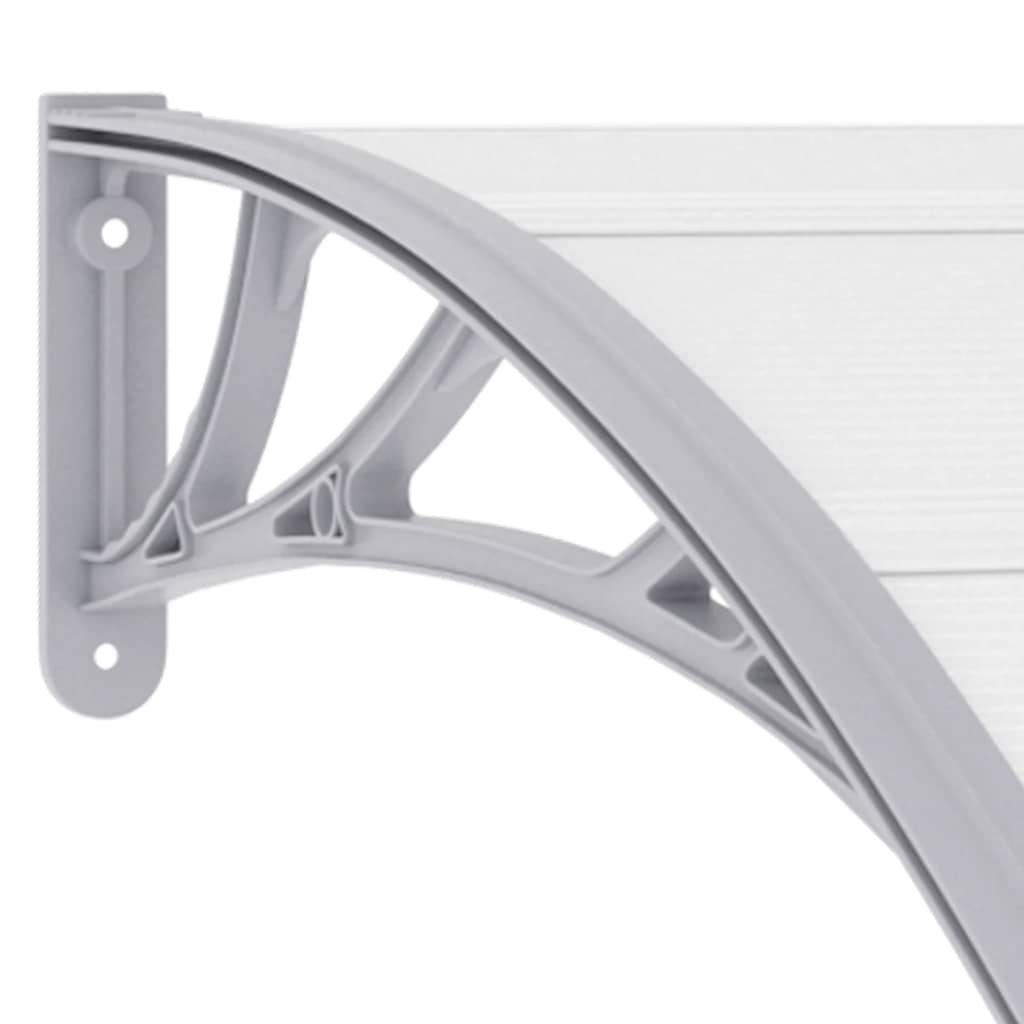 Türvordach Grau und Transparent 240x75 cm PC