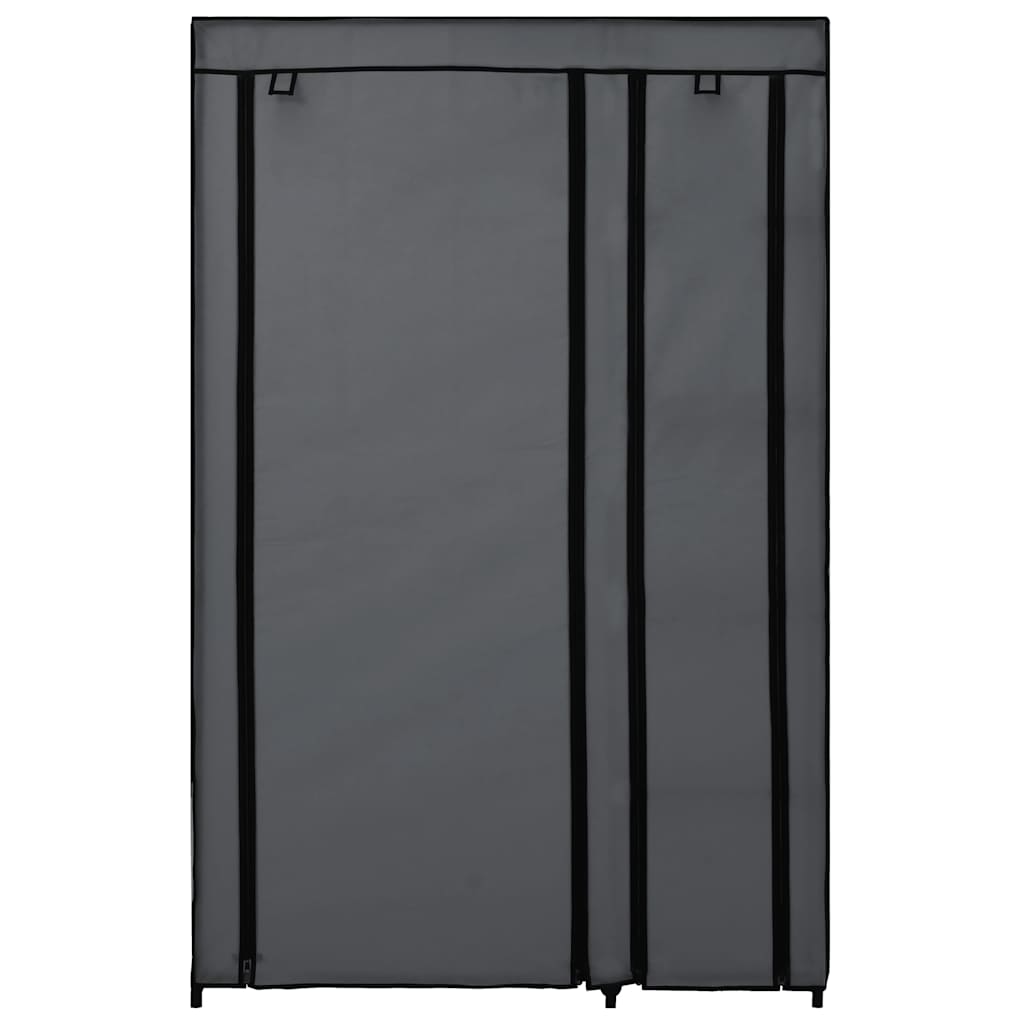 Faltschrank Grau 110x45x175 cm Stoff