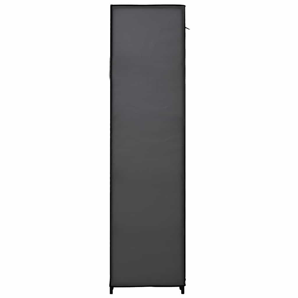 Faltschrank Grau 110x45x175 cm Stoff