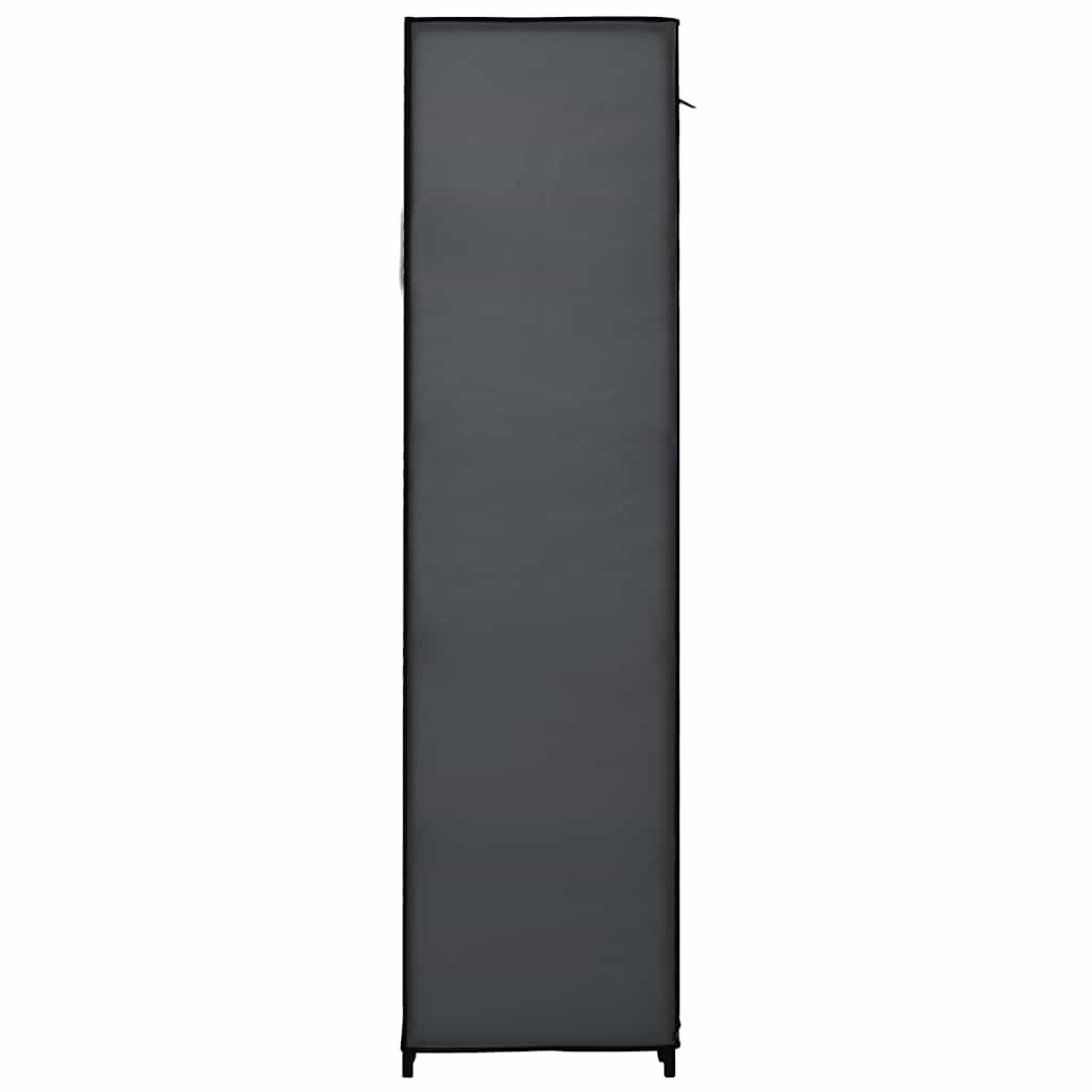 Faltschrank Grau 110x45x175 cm Stoff