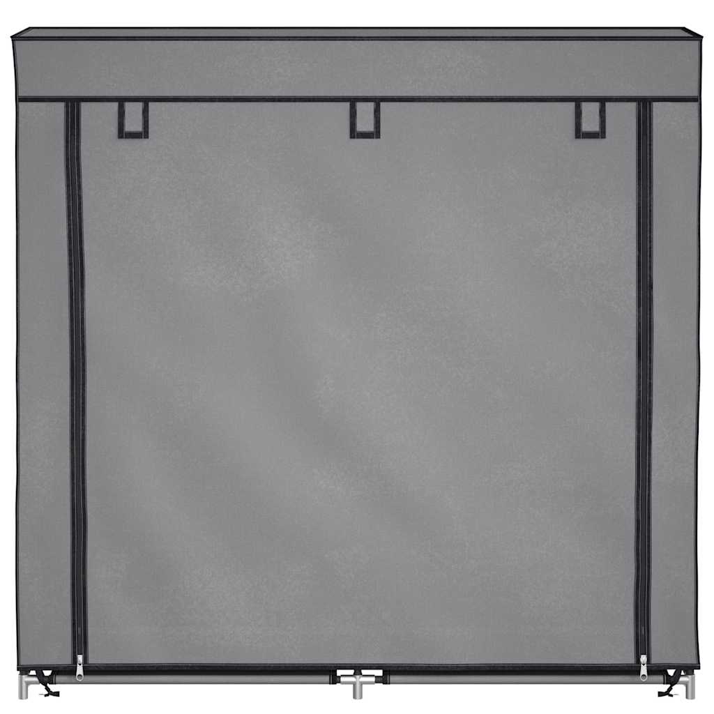 Schuhschrank mit Abdeckung Grau 115 x 28 x 110 cm Stoff