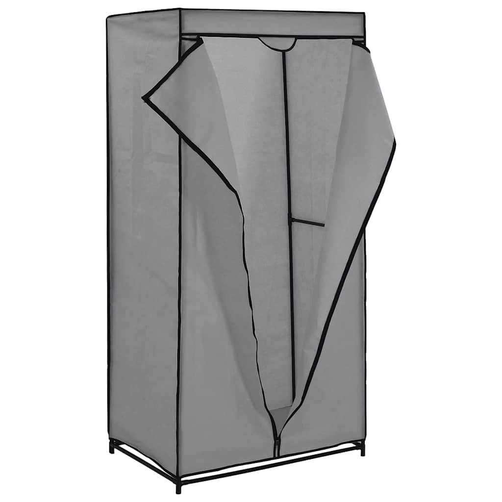 Kleiderschränke 2 Stk. Grau 75×50×160 cm
