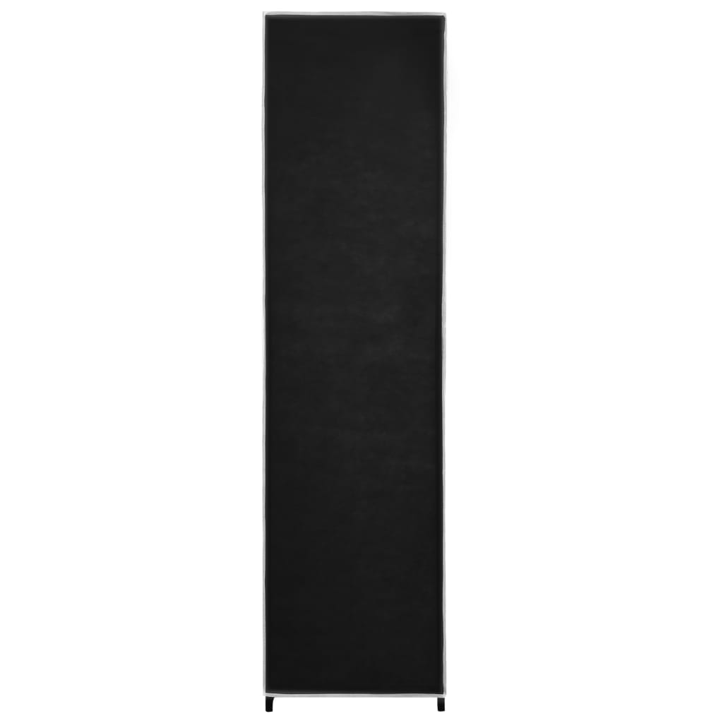 Wardrobe with 4 compartments Black 175 x 45 x 170 cm