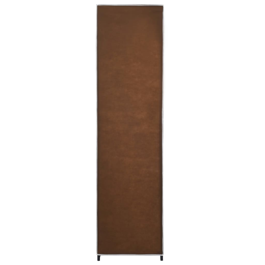 Wardrobe with 4 compartments brown 175 x 45 x 170 cm