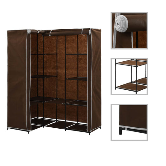 Corner wardrobe brown 130 x 87 x 169 cm