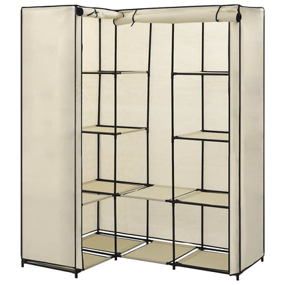 Eckkleiderschrank Creme 130 x 87 x 169 cm