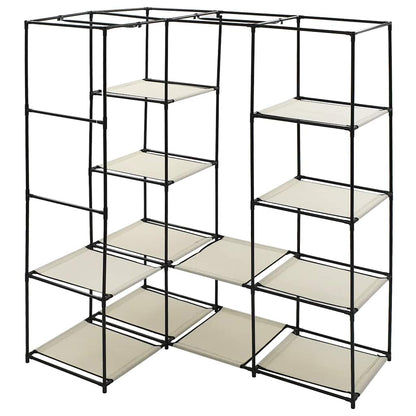 Eckkleiderschrank Creme 130 x 87 x 169 cm