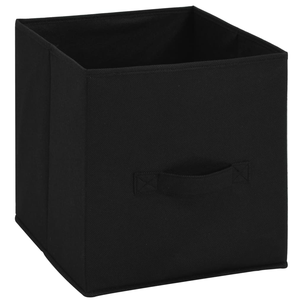 Meuble de rangement avec 4 paniers en tissu Noir 63×30×71 cm Acier