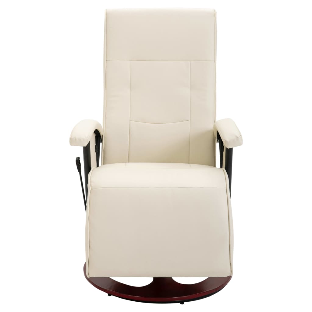 TV-Sessel Drehbar Creme Kunstleder