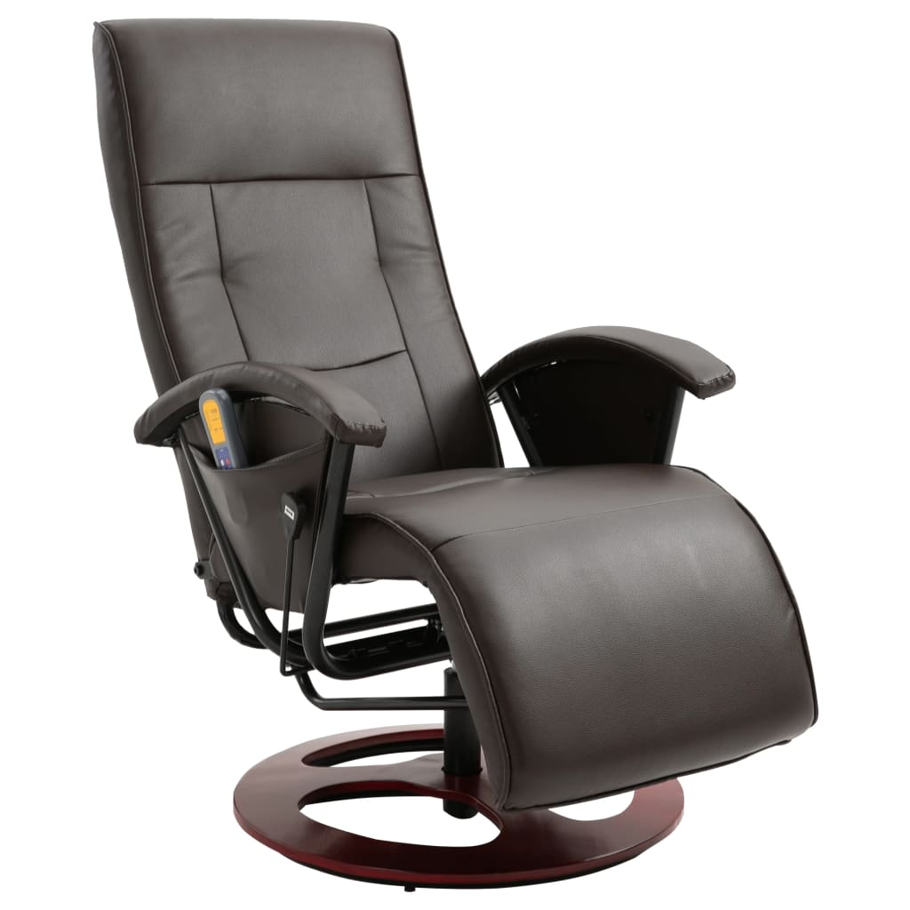 Massagesessel Braun Kunstleder