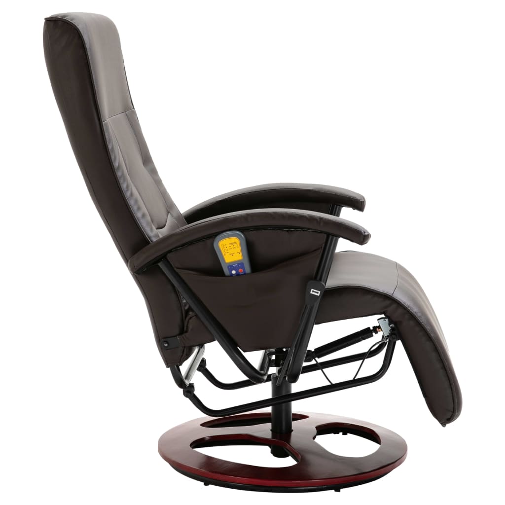 Massagesessel Braun Kunstleder
