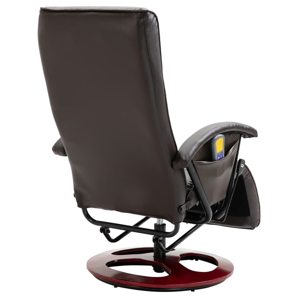 Massagesessel Braun Kunstleder