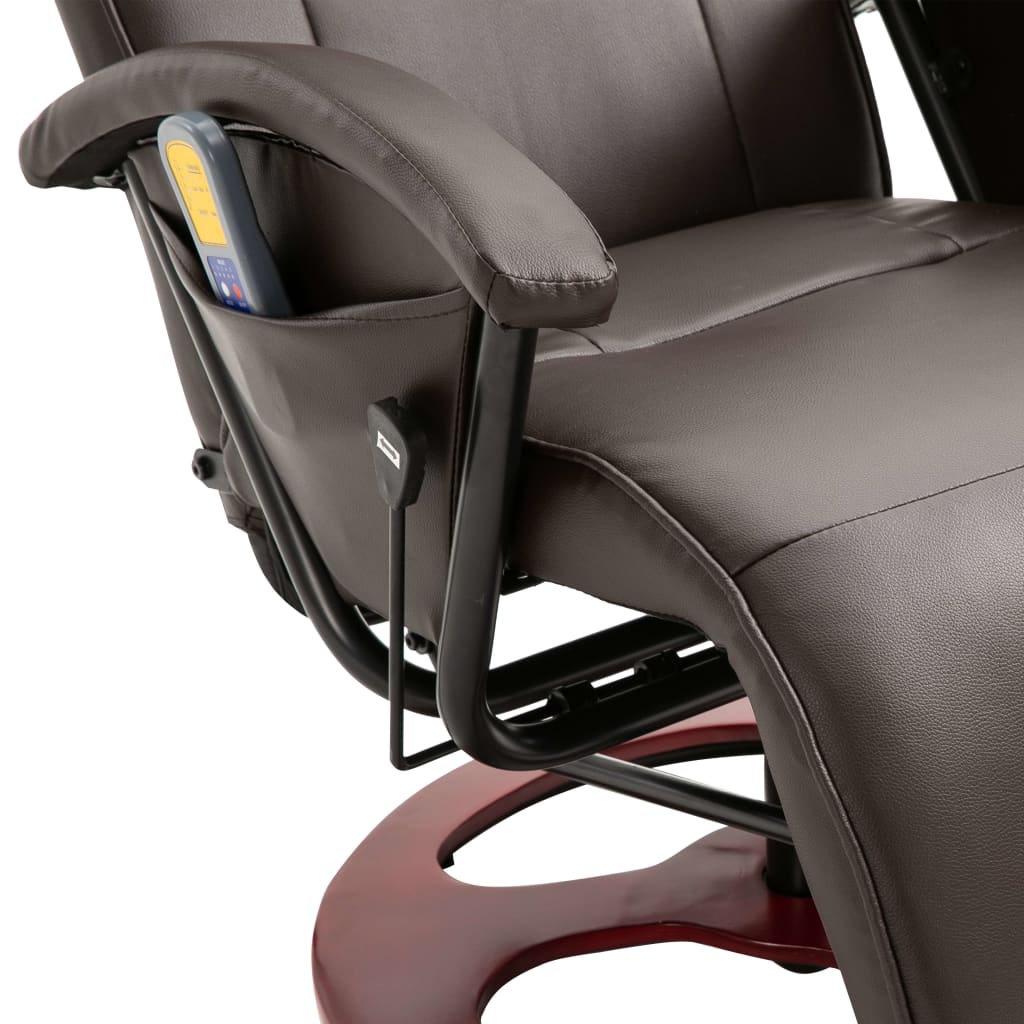 Massagesessel Braun Kunstleder