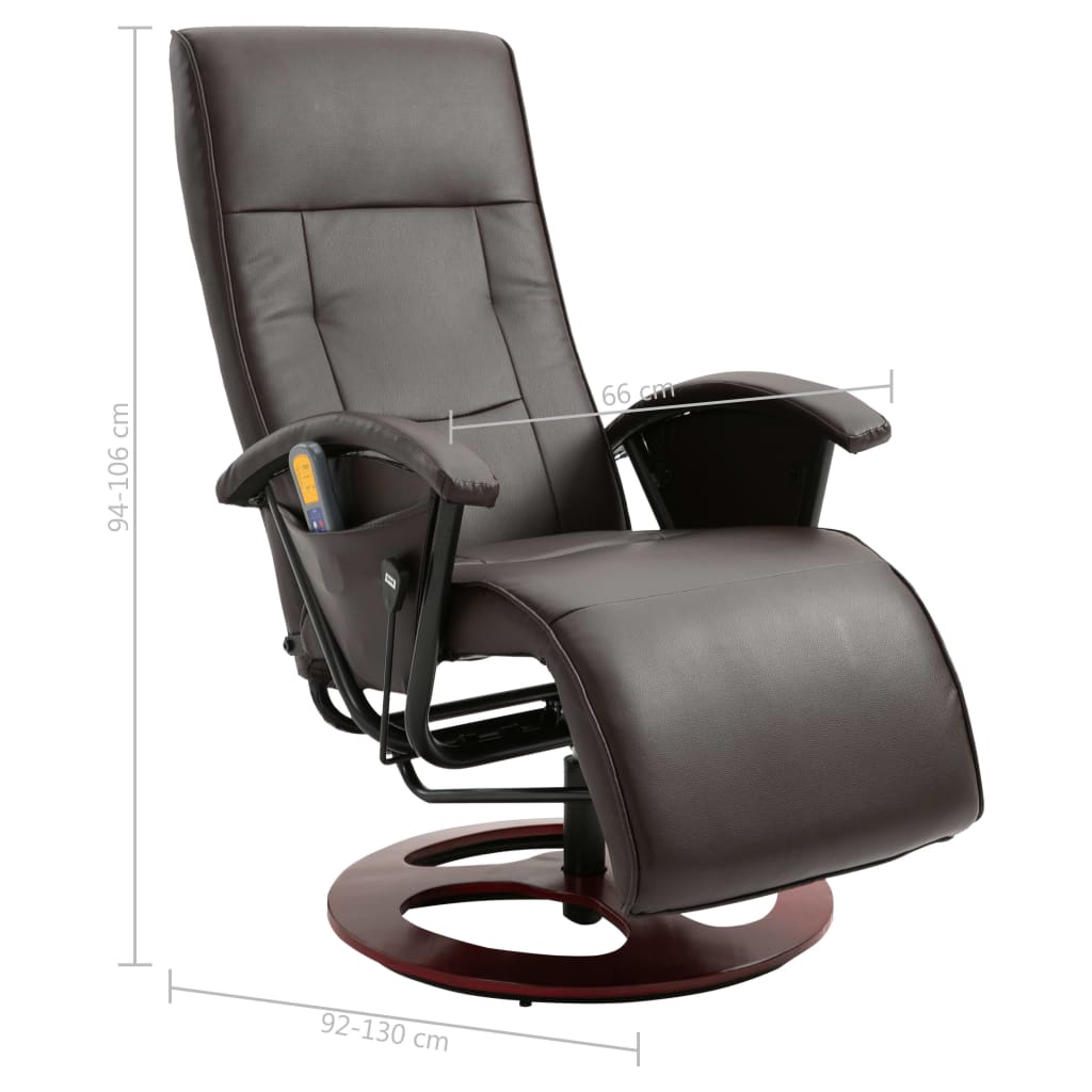 Massagesessel Braun Kunstleder