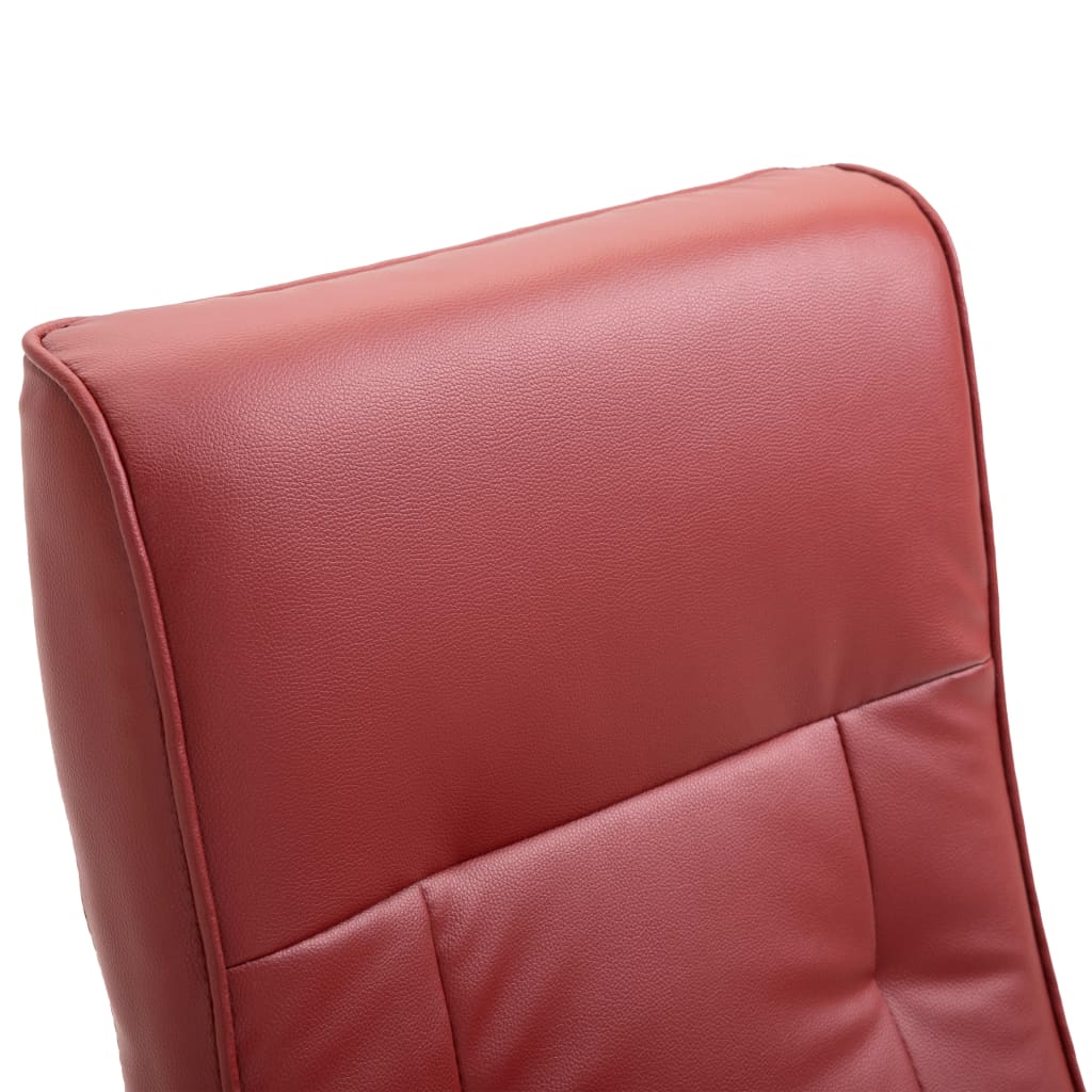 Massagesessel Weinrot Kunstleder