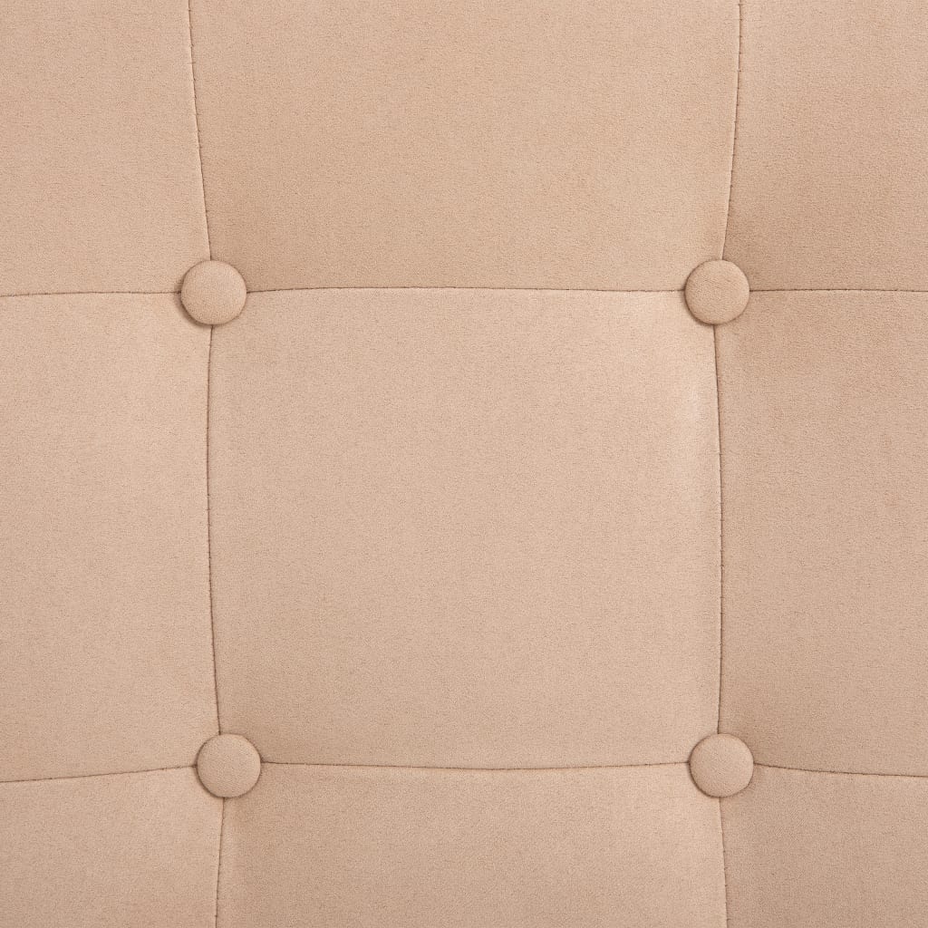 Relaxsessel mit Fußhocker Creme Wildleder-Optik Stoff