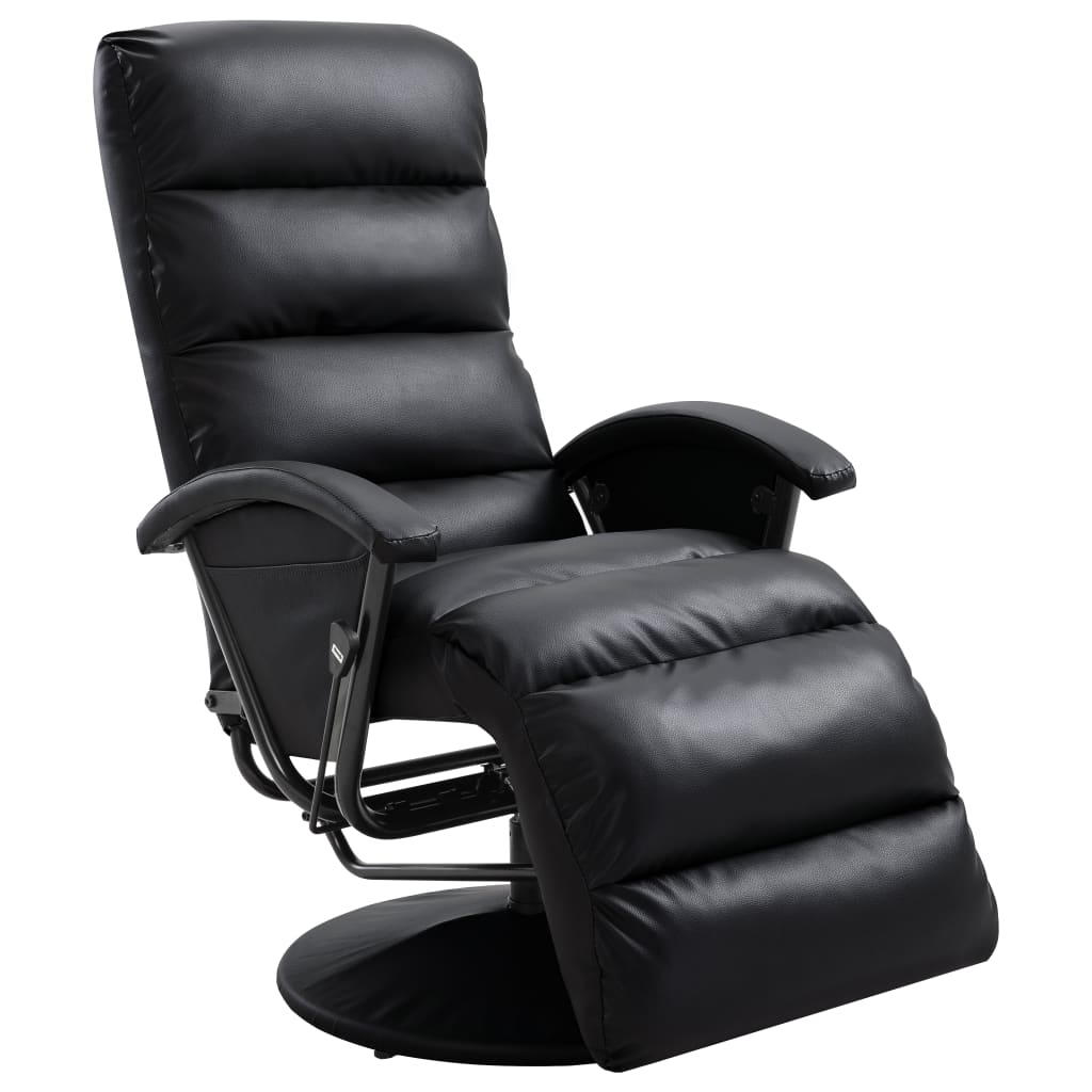 TV-Sessel Schwarz Kunstleder