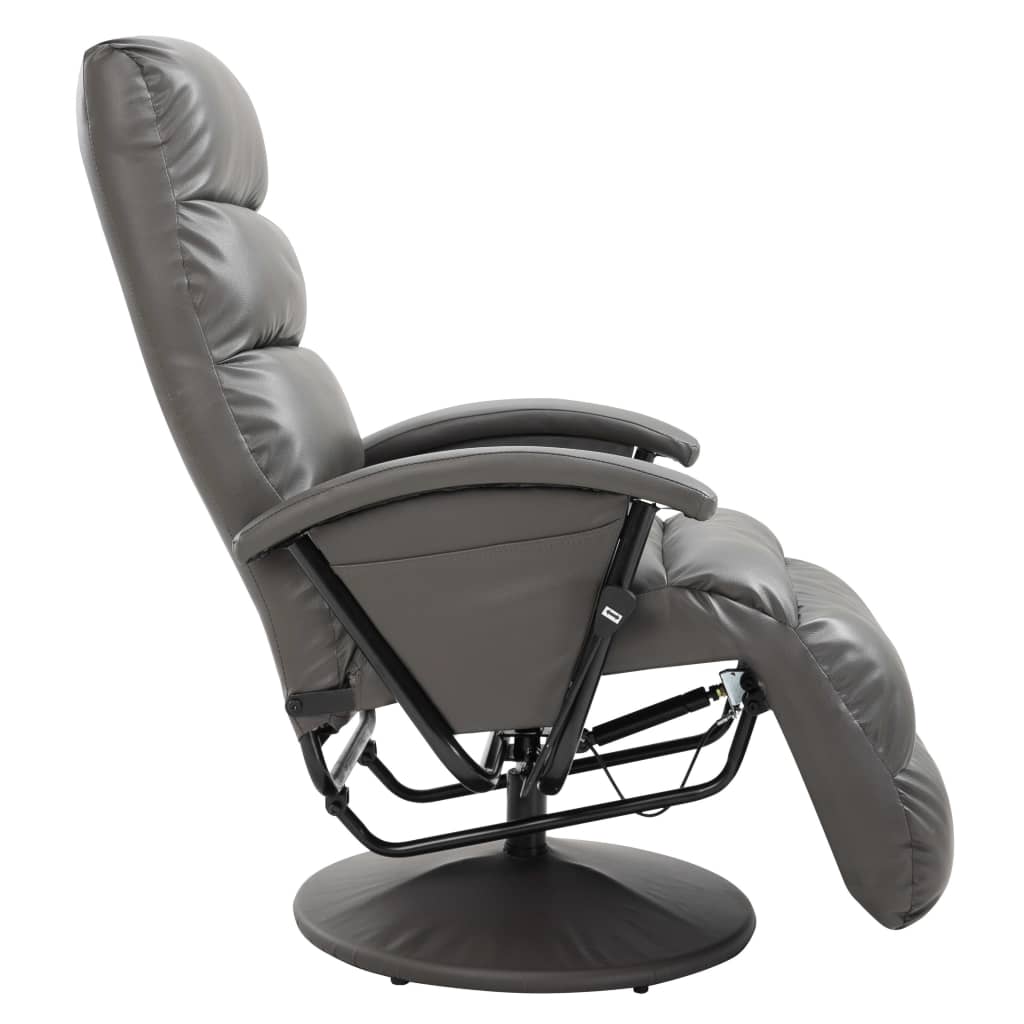 TV-Sessel Grau Kunstleder