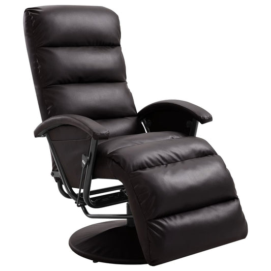 TV-Sessel Braun Kunstleder