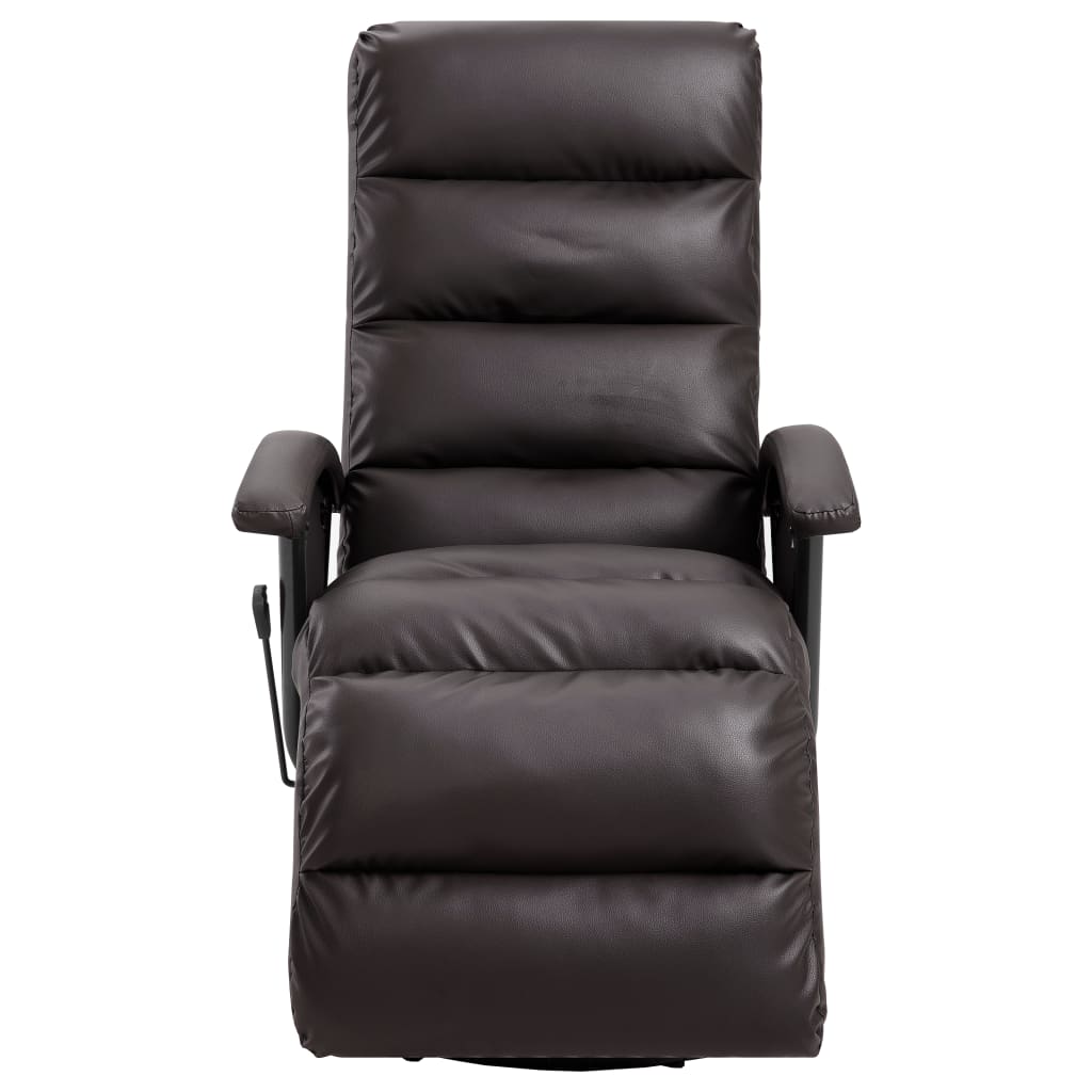 TV-Sessel Braun Kunstleder
