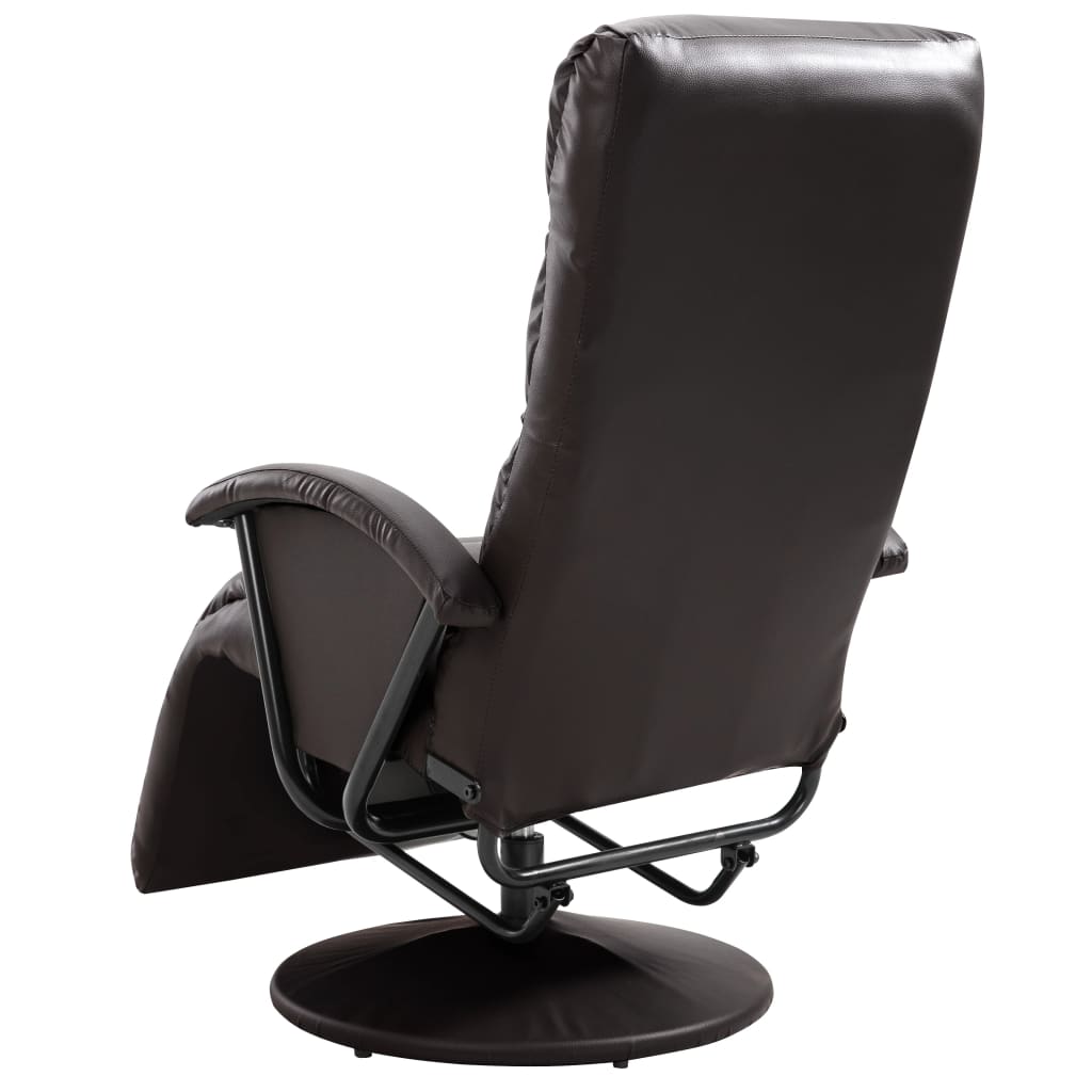 TV-Sessel Braun Kunstleder
