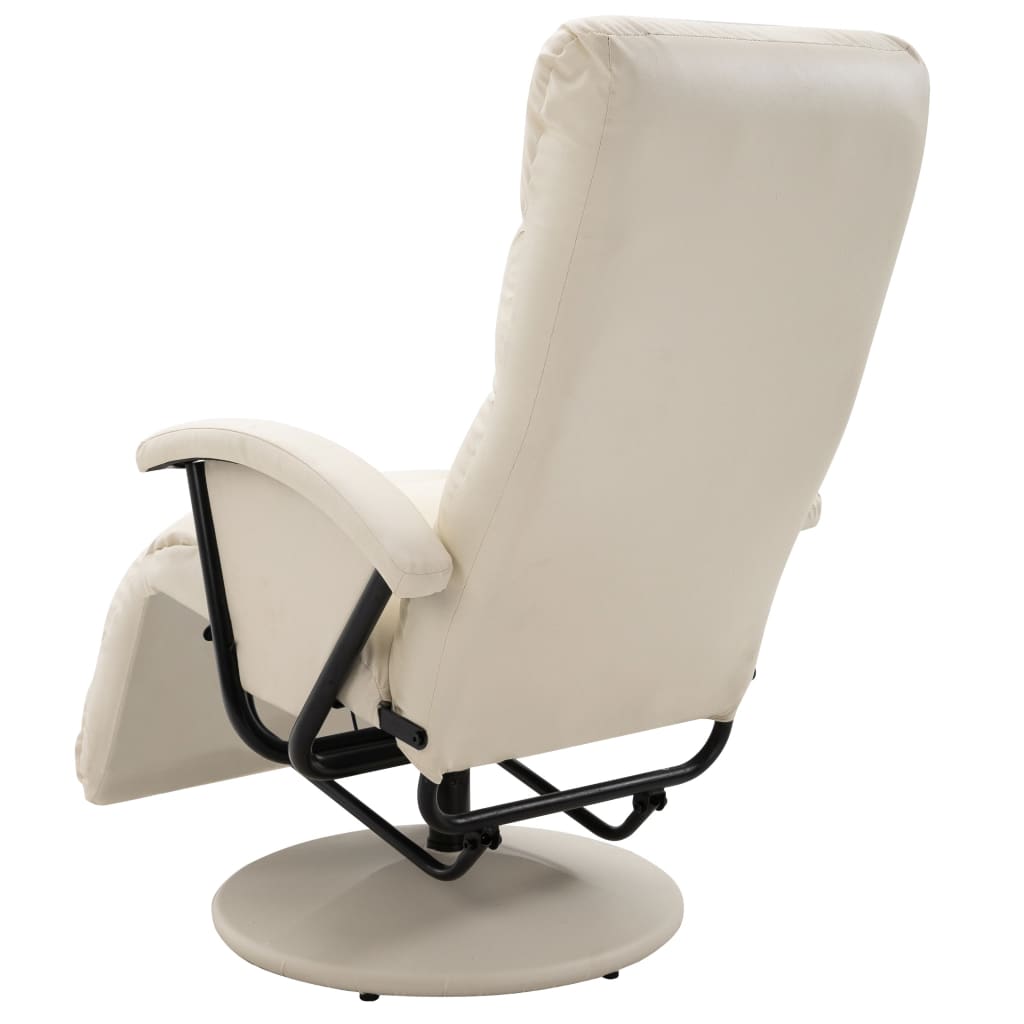 TV-Sessel Creme Kunstleder