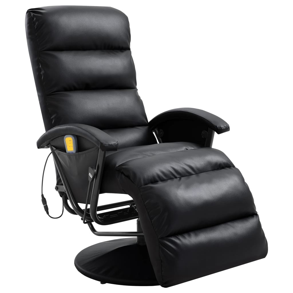 TV-Massagesessel Schwarz Kunstleder