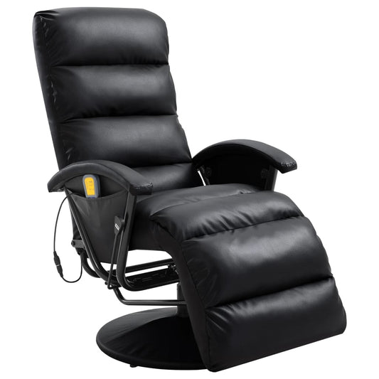 TV-Massagesessel Schwarz Kunstleder