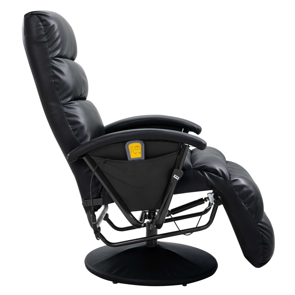 TV-Massagesessel Schwarz Kunstleder