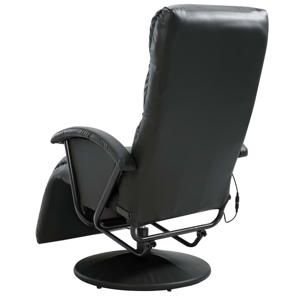 TV-Massagesessel Schwarz Kunstleder