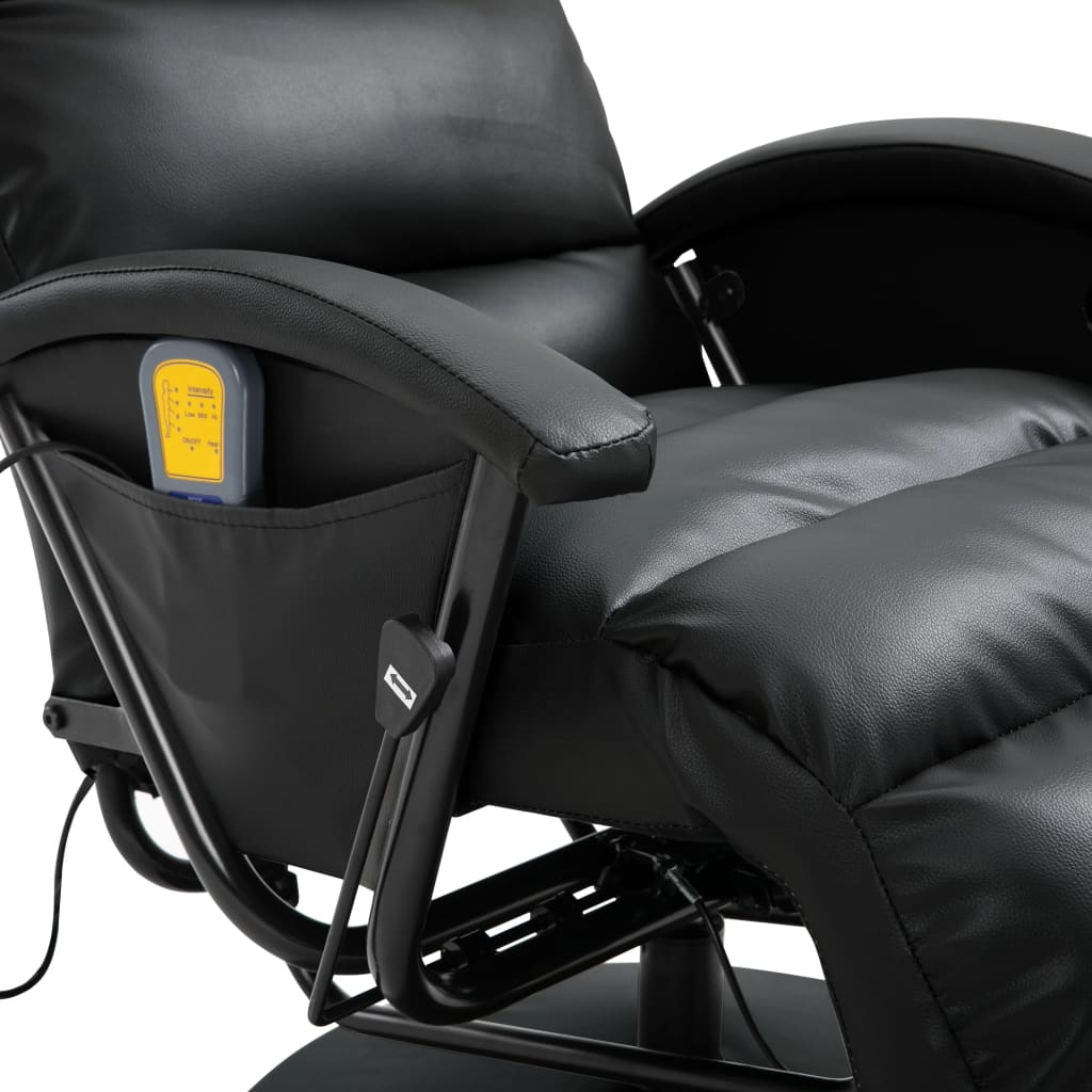 TV-Massagesessel Schwarz Kunstleder