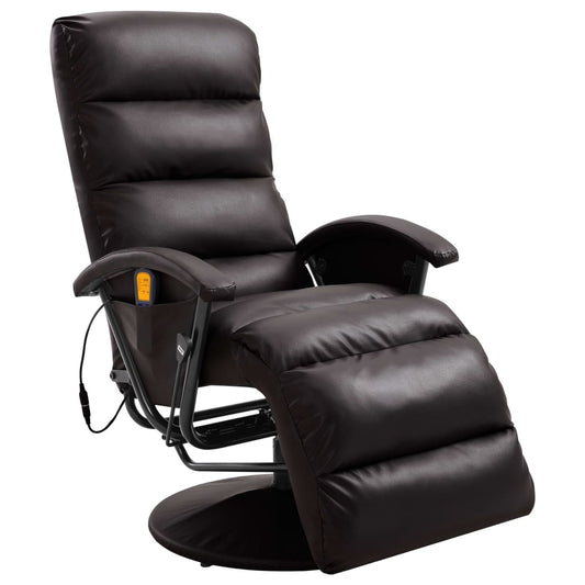 TV-Massagesessel Braun Kunstleder