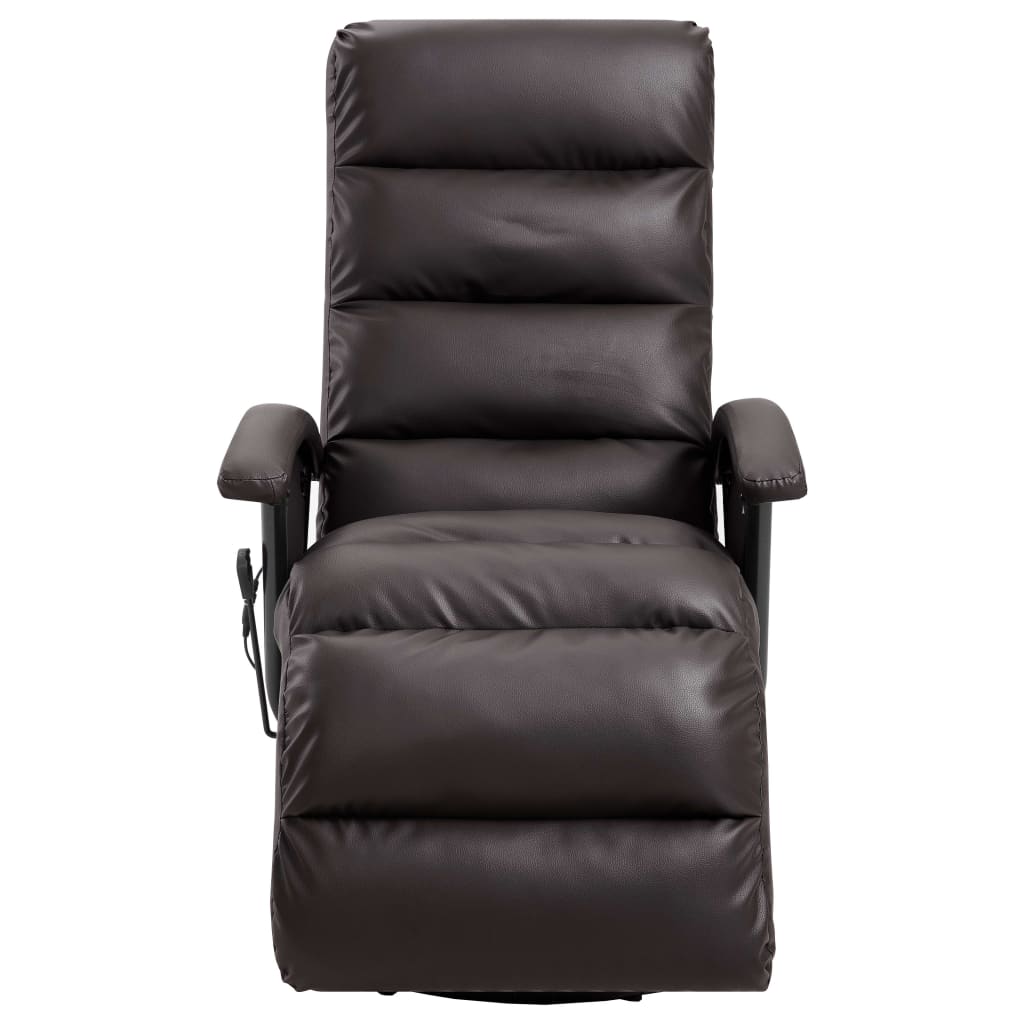 TV-Massagesessel Braun Kunstleder