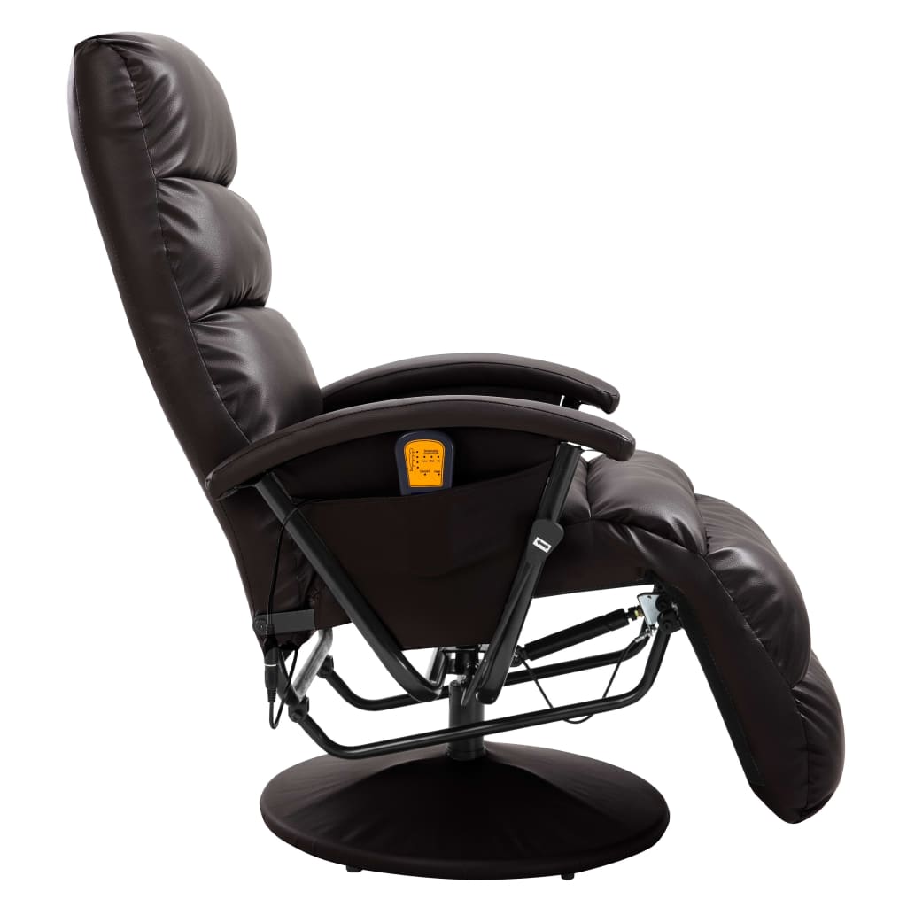 TV-Massagesessel Braun Kunstleder