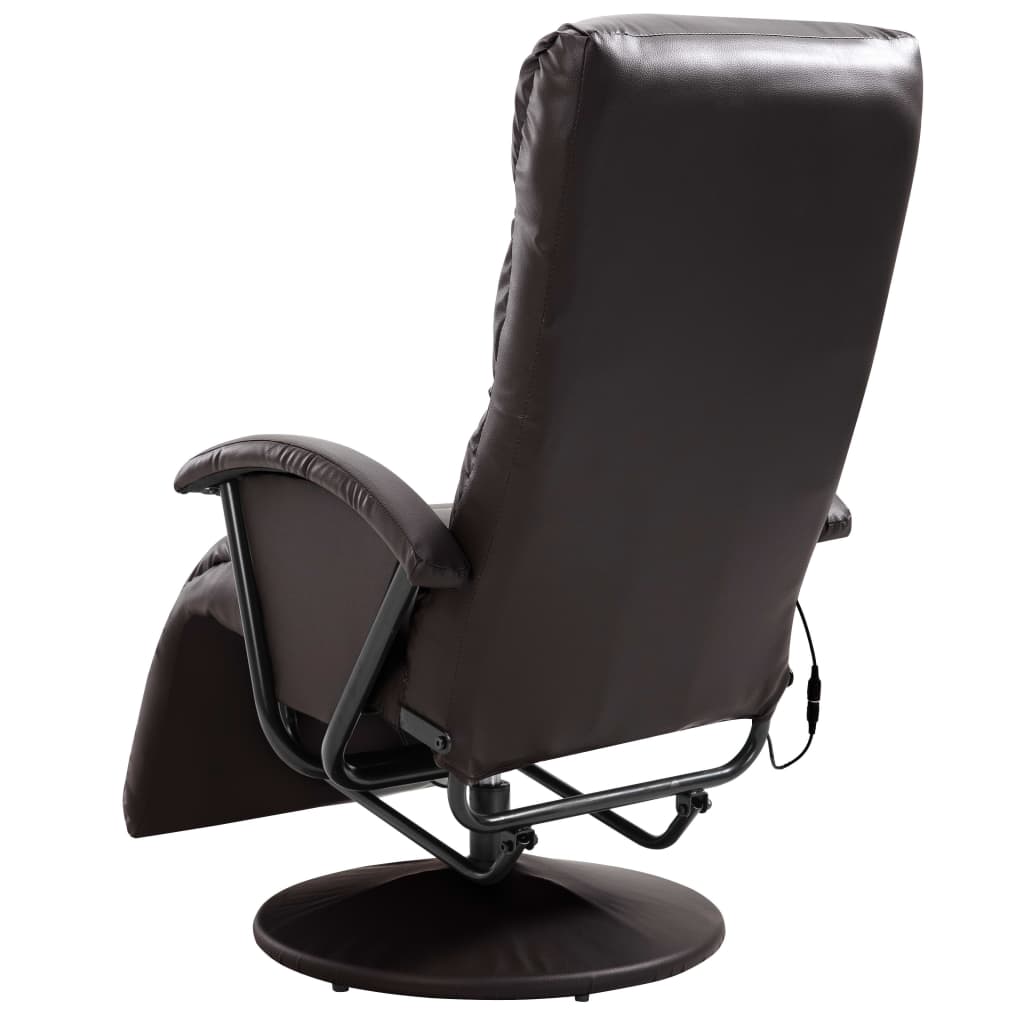 TV-Massagesessel Braun Kunstleder